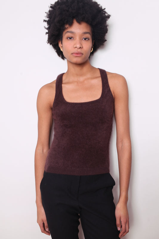 Jupiter Cashmere Tank - Damson
