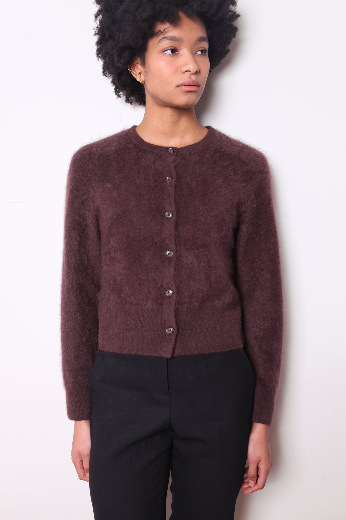 Jupiter Cashmere Cardigan - Damson