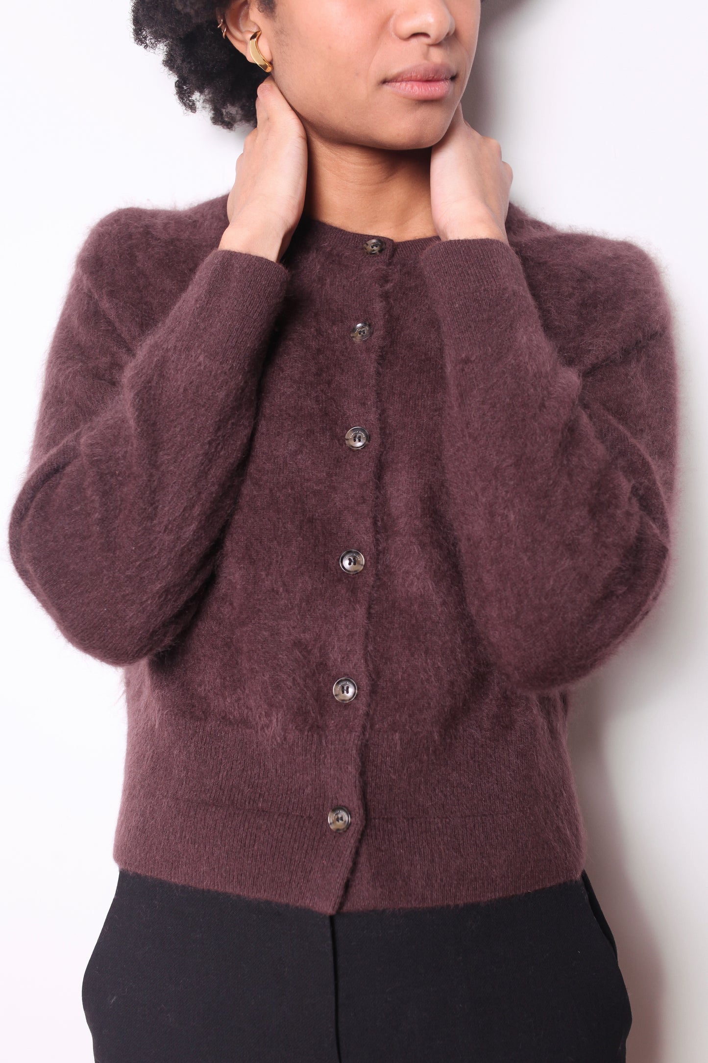 Jupiter Cashmere Cardigan - Damson