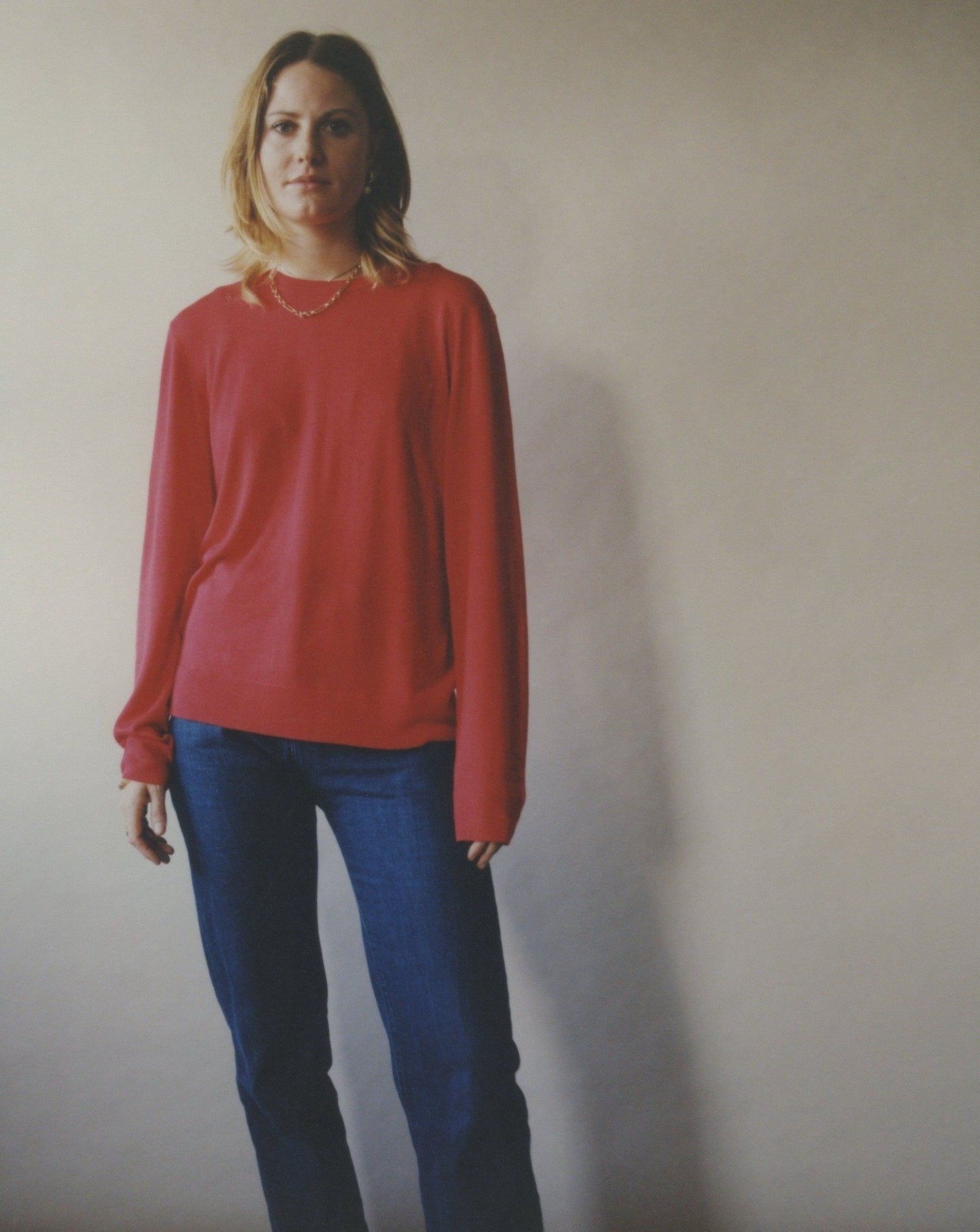Printed Long Sleeve - Red & Black